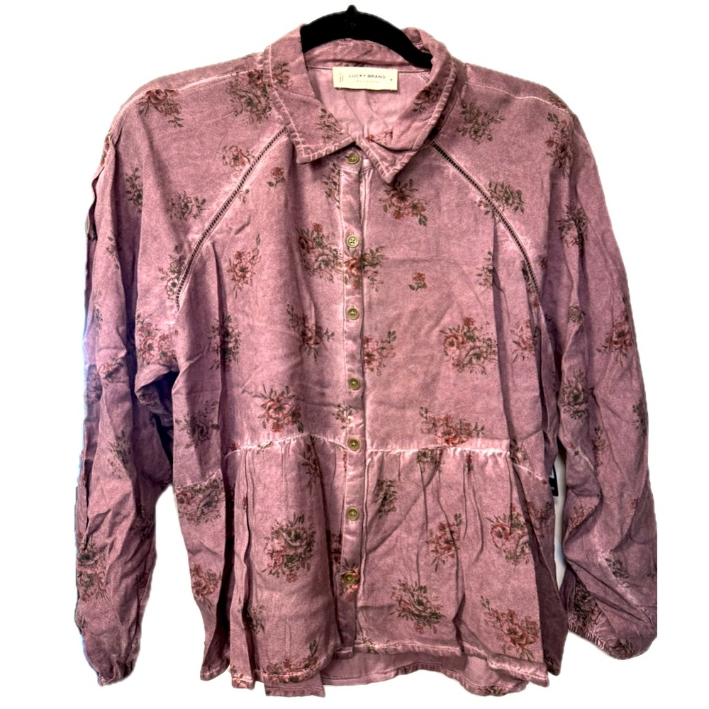 Lucky Brand Mauve Floral Shirt